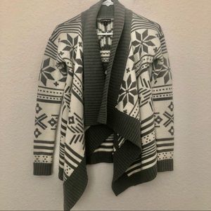 Express Women’s Cardigan Open Front Asymmetrical Knit Wool Sweater